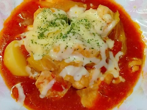 ★チキンのトマトのチーズ煮込み